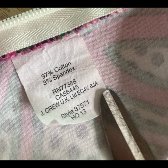 J. Crew City Fit Shorts Sz 8 Side Zipper Summer print Slit Pockets - Picture 4 of 5